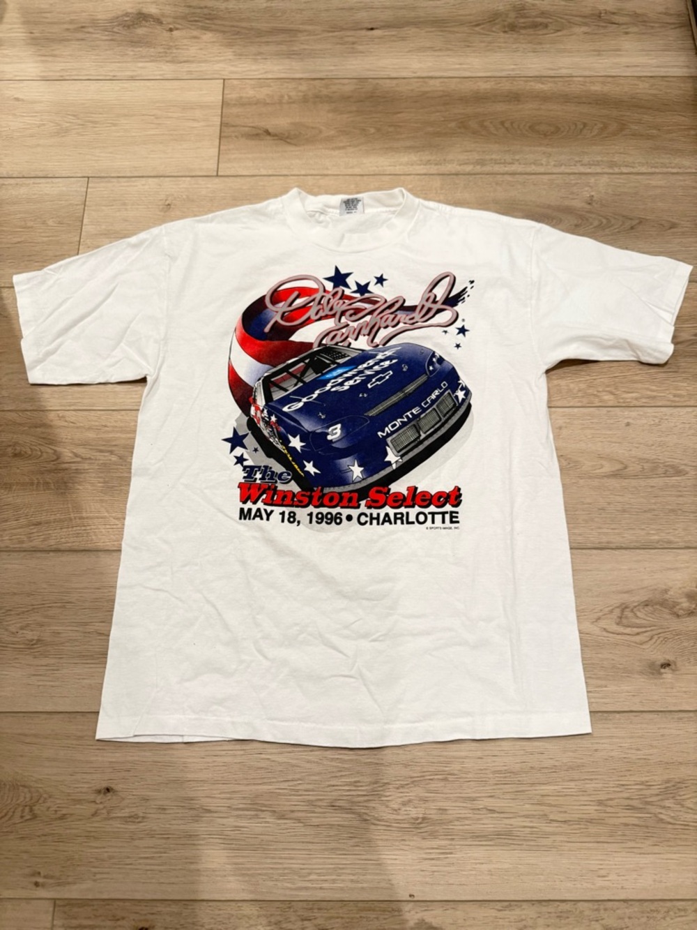 Vintage Dale Earnhardt Winston Select Racing T-Shirt XL 1996 90s Single Nascar